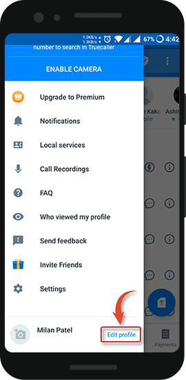 change trucaller name