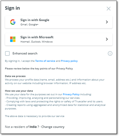 truecaller number search