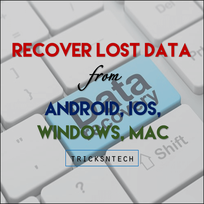 recover lost data