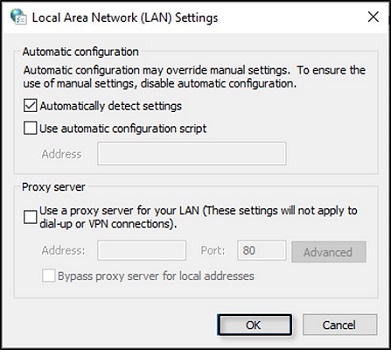 err connection failed