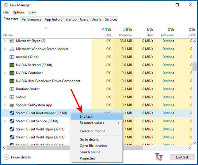 Stop Steam Client Bootstrapper Process