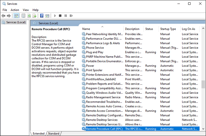 acronis true image error 1722 rpc server unavailable