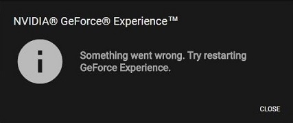 NVIDIA Experience error code 0x0003