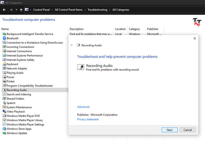 Sound Troubleshooter